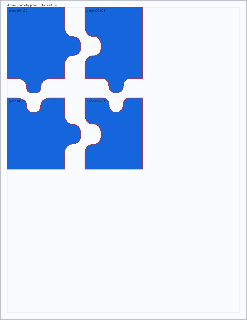 2x2 jigsaw tab and socket layout proof preview
