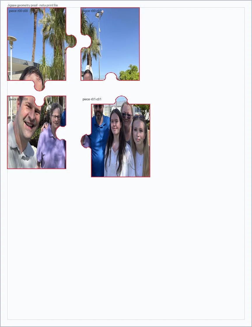 2x2 jigsaw tab and socket layout proof preview