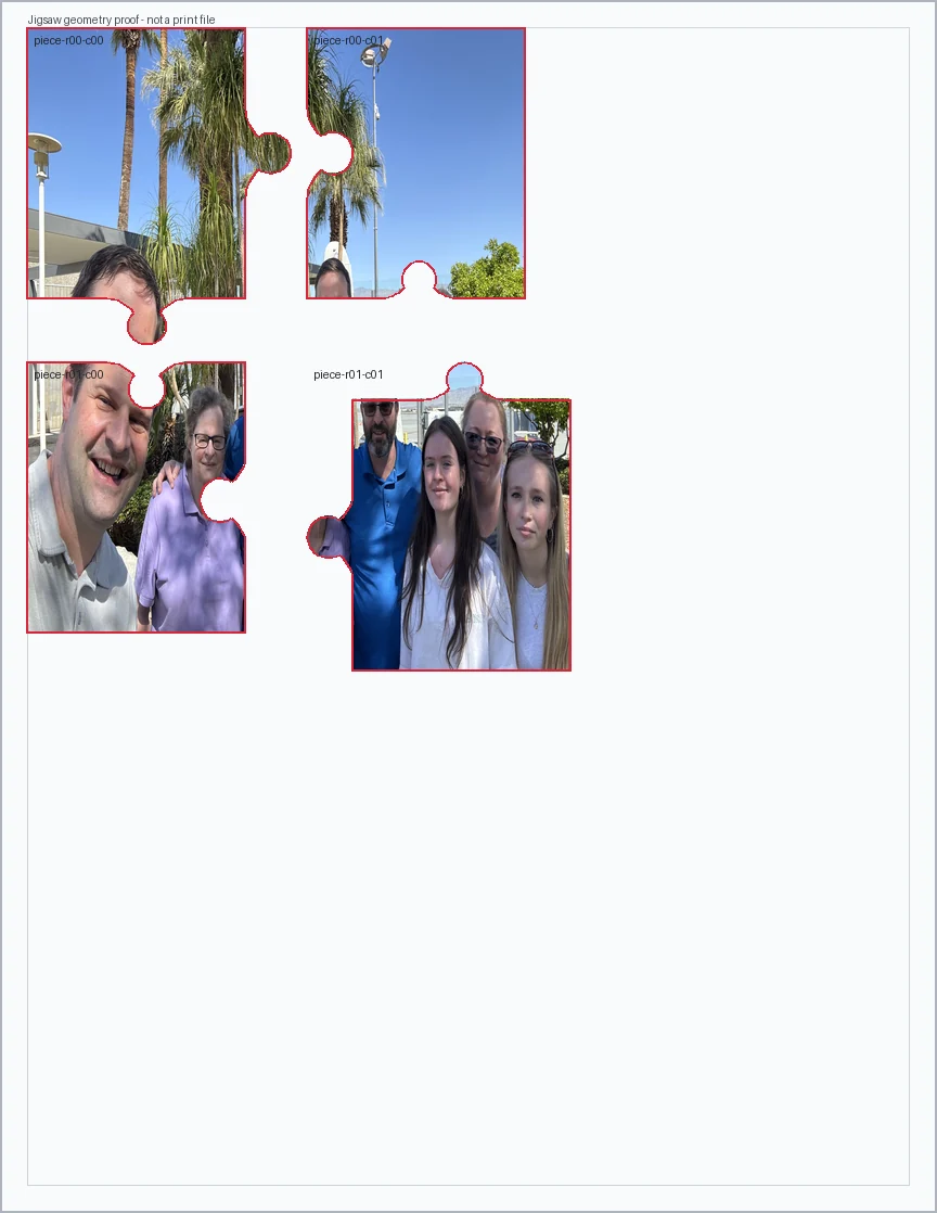 2x2 jigsaw tab and socket layout proof preview