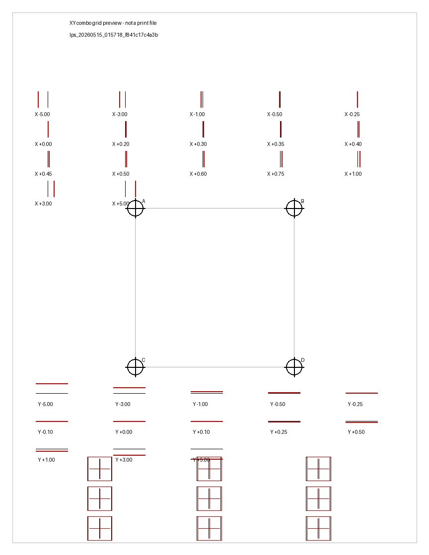 XY combo grid preview