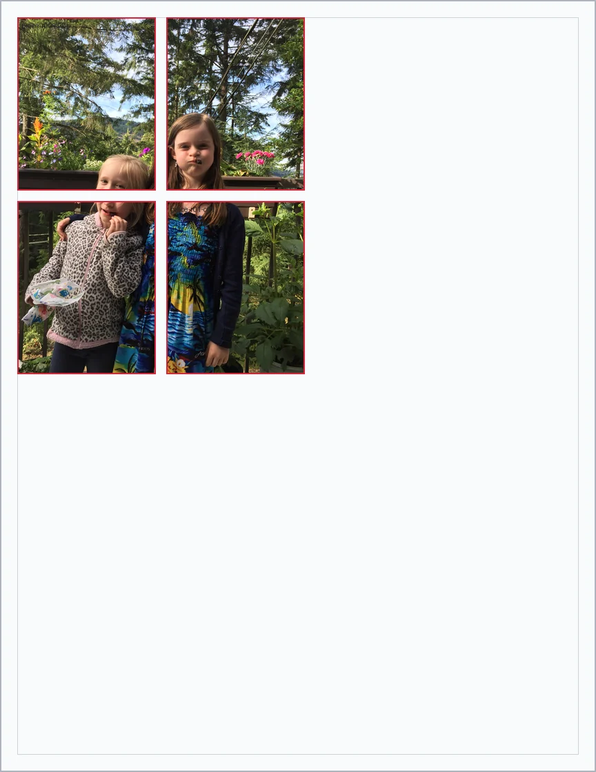 2x2 rectangular layout proof preview