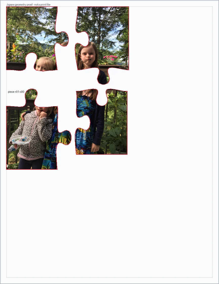 2x2 jigsaw tab and socket layout proof preview