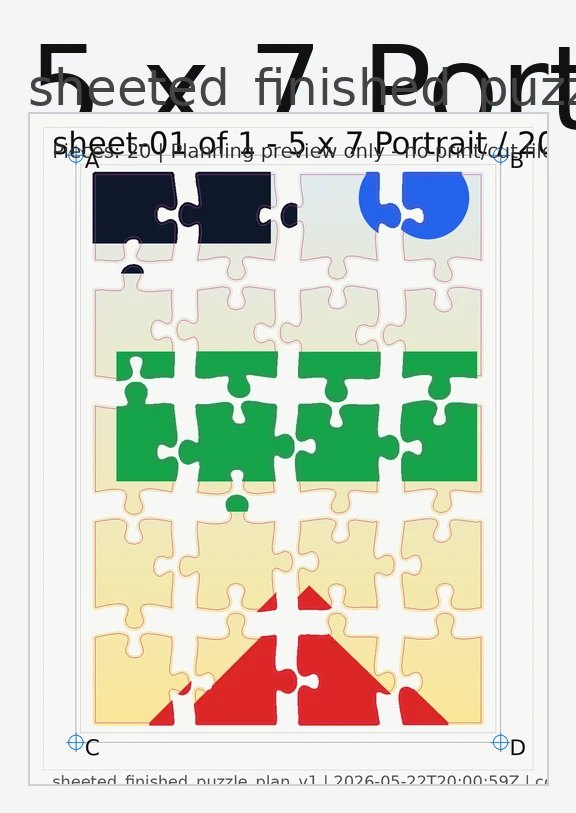 Manufacturing sheet layout preview