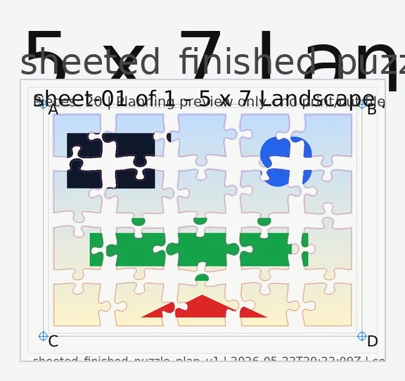 Manufacturing sheet layout preview