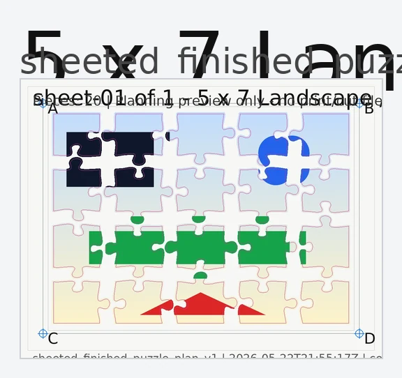 Manufacturing sheet layout preview