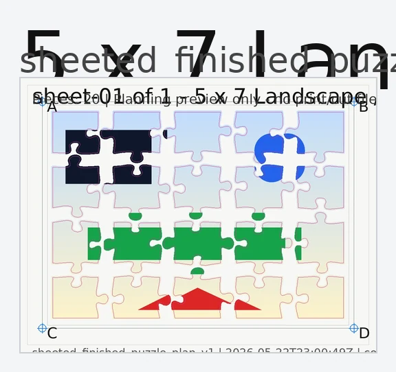 Manufacturing sheet layout preview