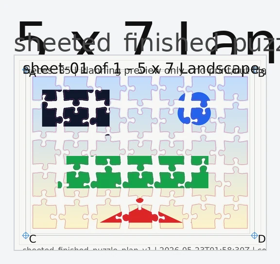 Manufacturing sheet layout preview