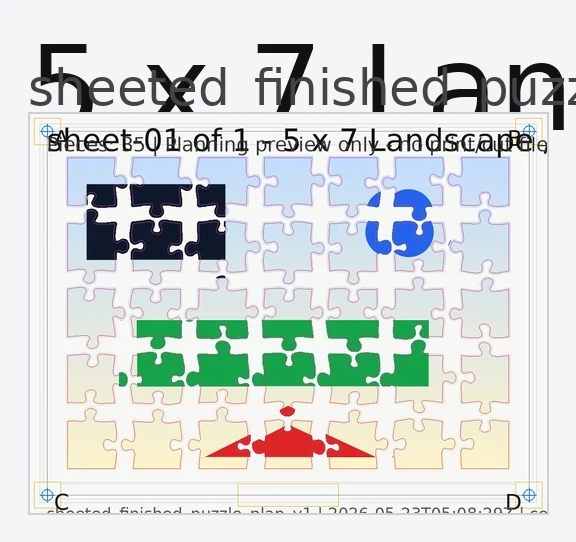 Manufacturing sheet layout preview