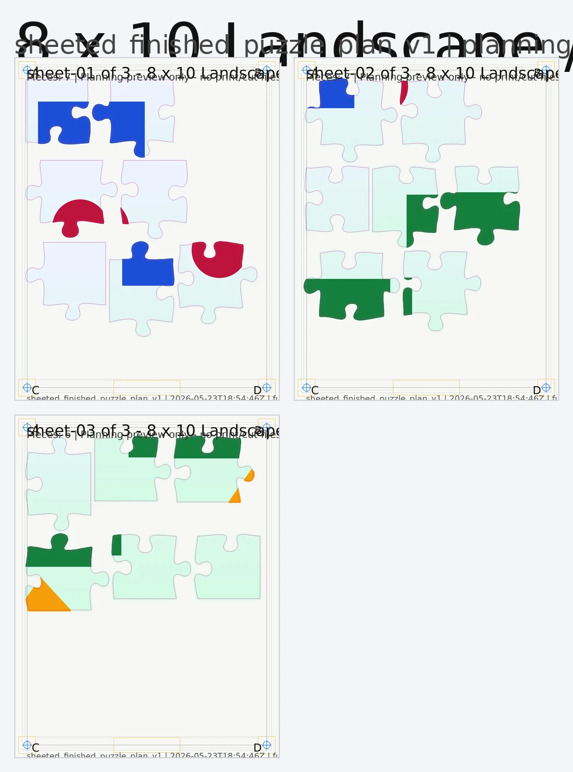 Puzzle planning preview