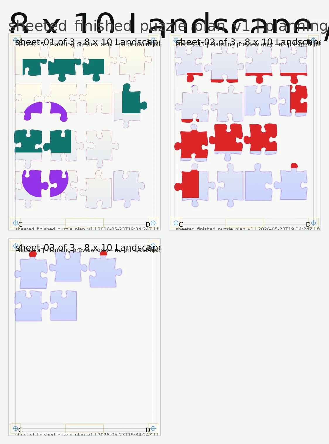 Puzzle planning preview