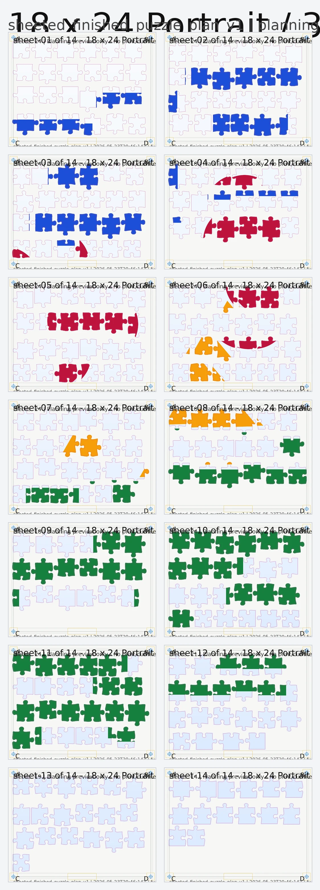 Puzzle planning preview