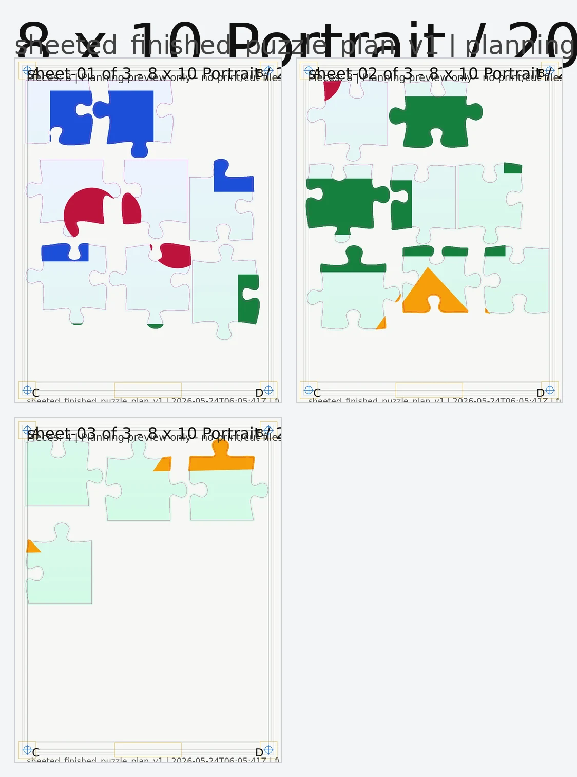 Puzzle planning preview