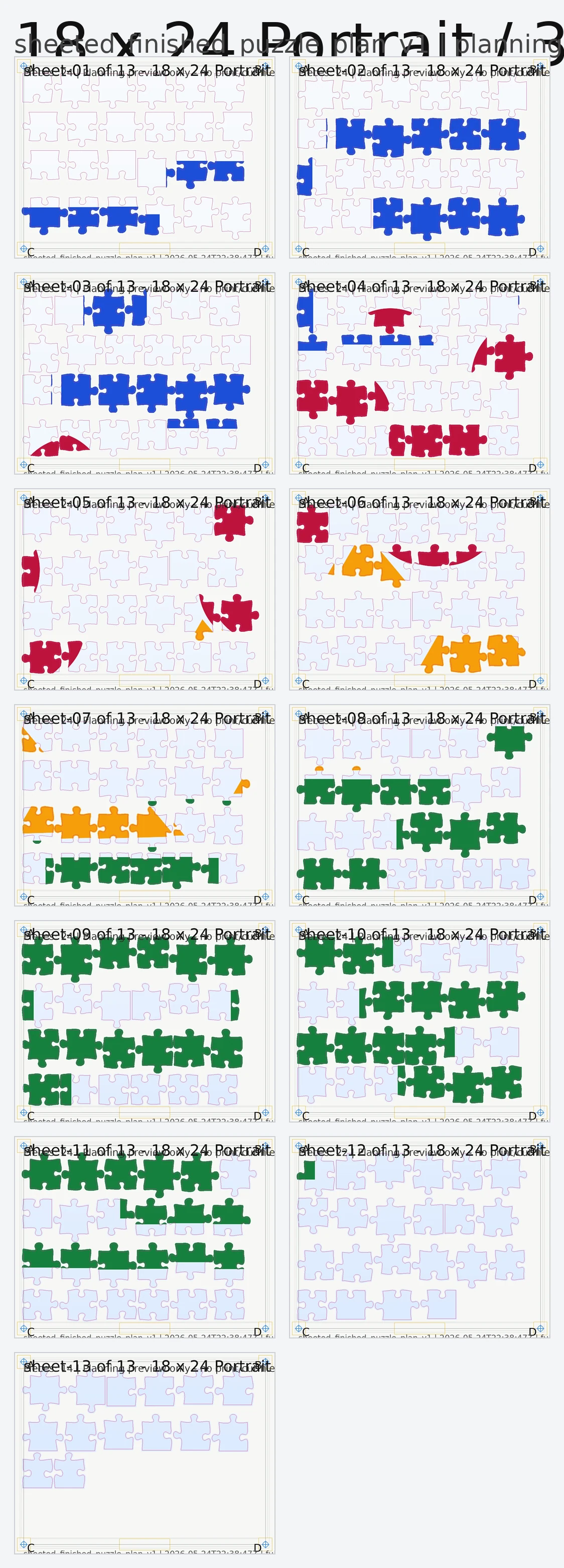 Puzzle planning preview