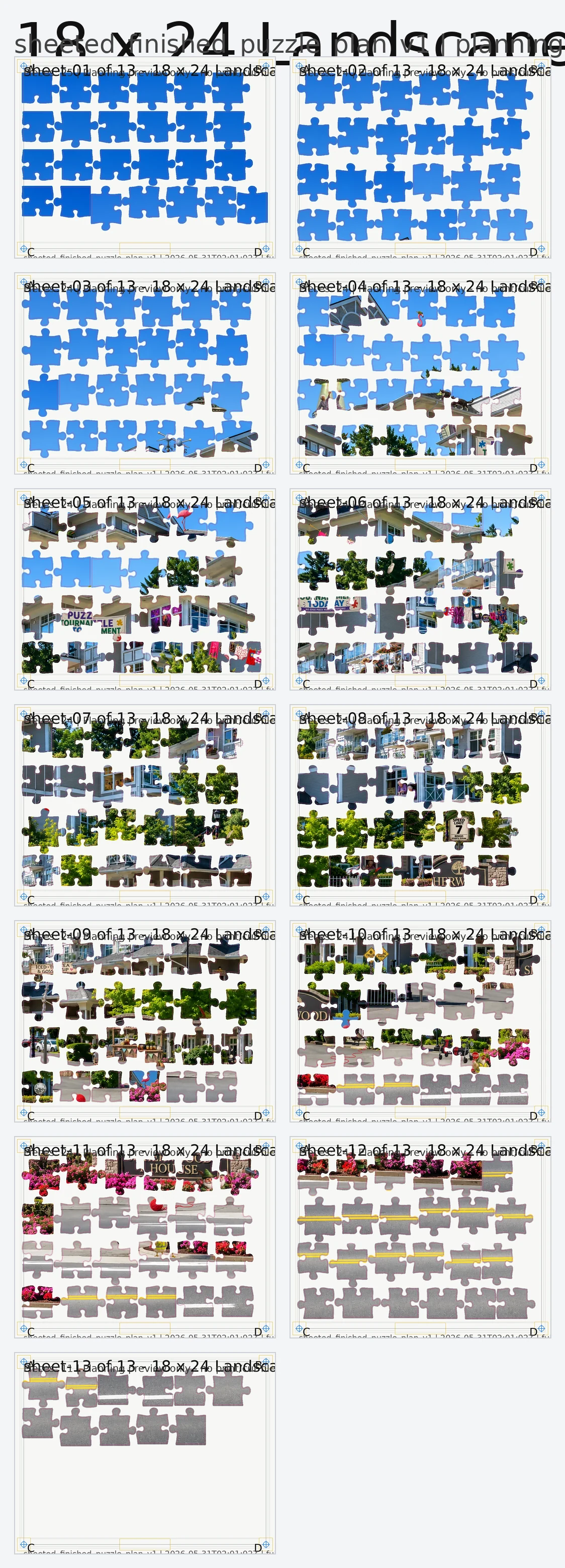 Puzzle planning preview