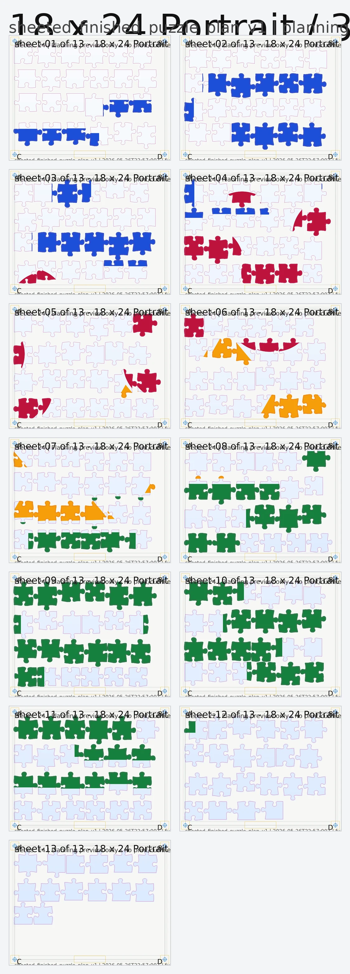 Puzzle planning preview