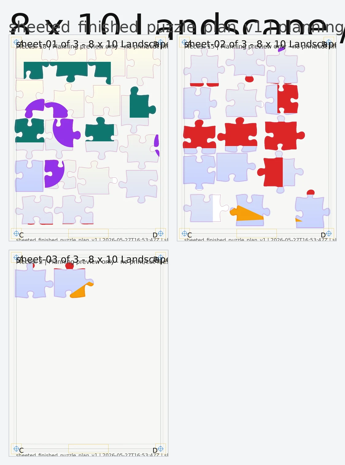 Puzzle planning preview