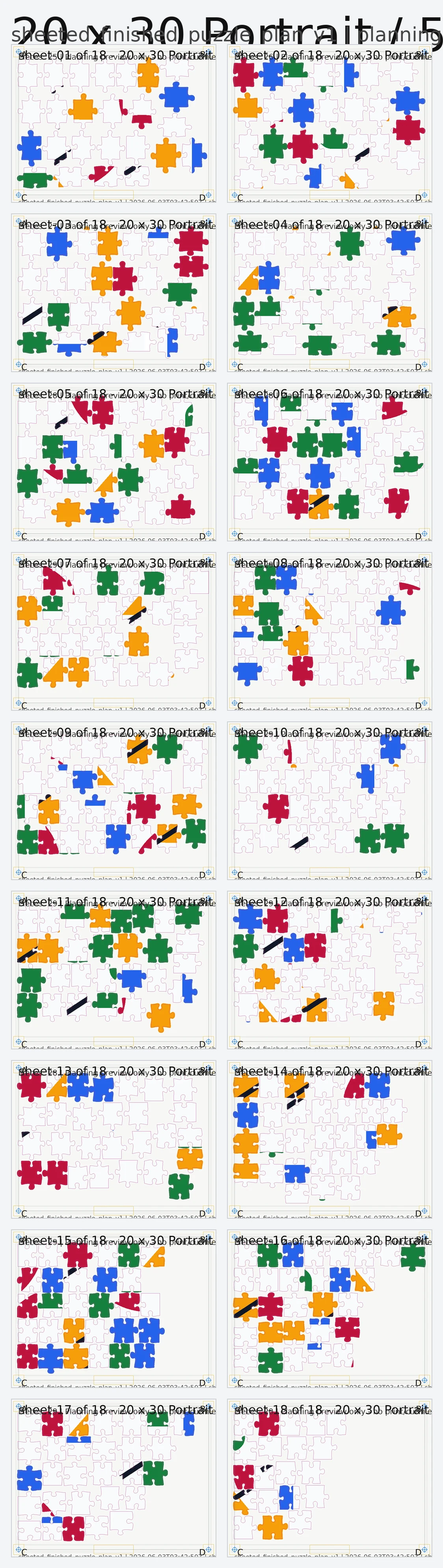 Puzzle planning preview