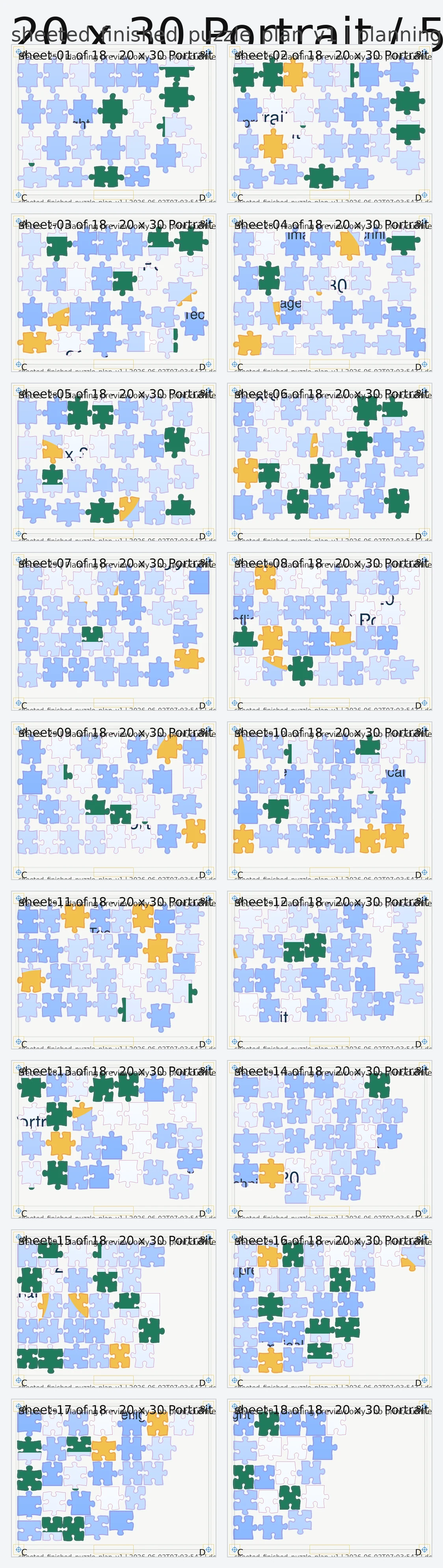 Puzzle planning preview