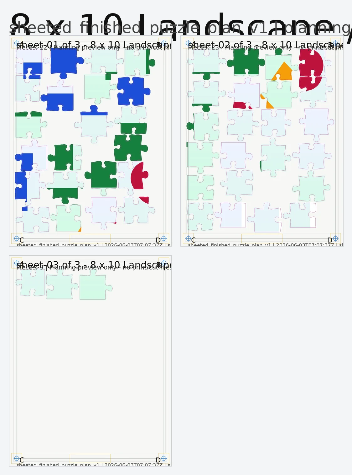 Puzzle planning preview